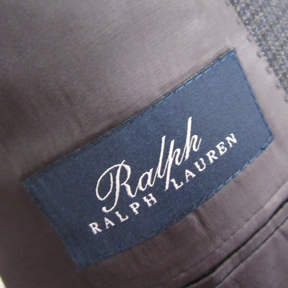Ralph Lauren Mens Sport Coat 50R Classic Fit Blue Check Plaid Wool Year